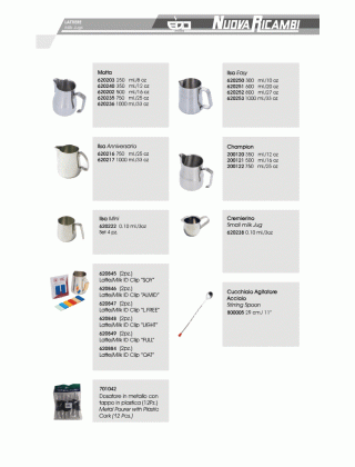 Специфікація Milk Jugs