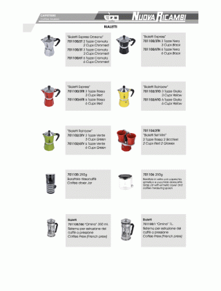 Специфікація Coffee Makers