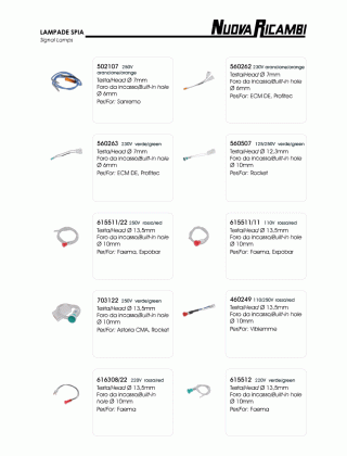 Специфікація Signal lamps