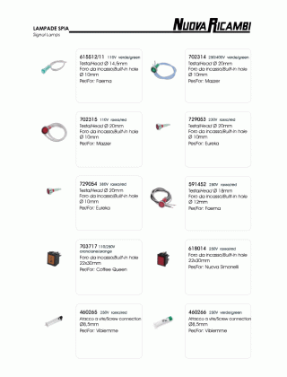 Специфікація Signal lamps