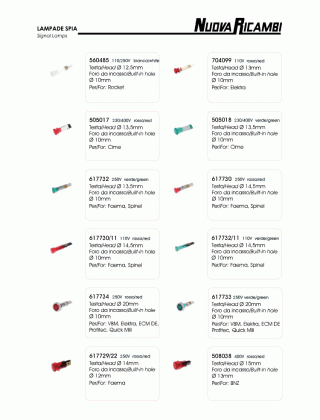 Специфікація Signal lamps