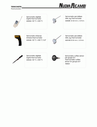 Специфікація Thermometers