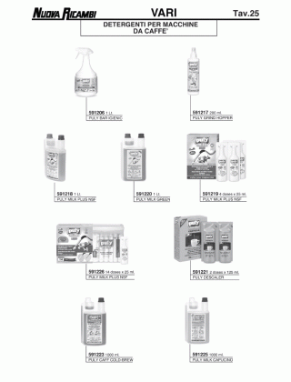 Специфікація Detergenti per macchine da caff? 25