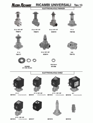Специфікація Solenoid Valves 13