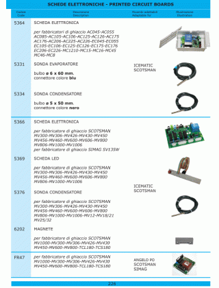 Специфікація Fabbricatori ghiaccio 226