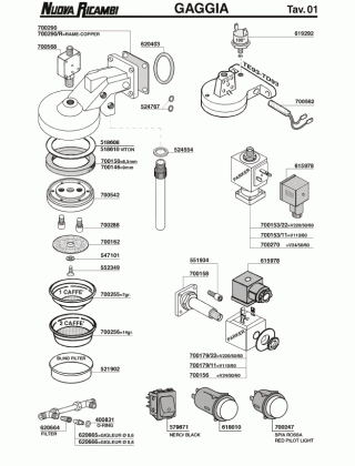 Специфікація Gaggia 01
