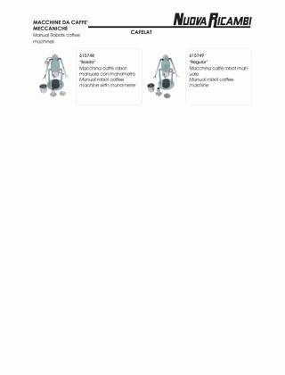 Специфікація Manual robots coffee machines