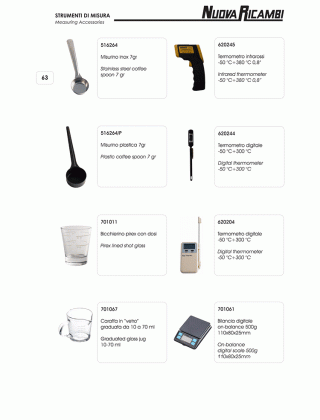 Специфікація Strumenti di misura 63