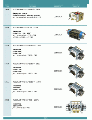 Специфікація Programmatori timer 663