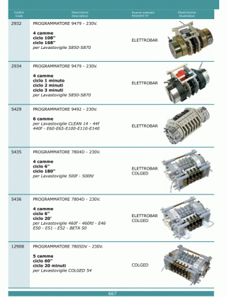 Специфікація Programmatori timer 667