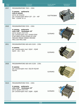 Специфікація Programmatori timer 668