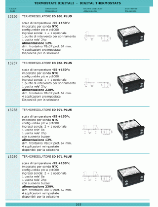 Специфікація Refrigerazione 165