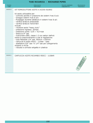 Специфікація Refrigerazione 188