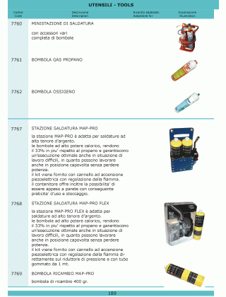 Специфікація Refrigerazione 189