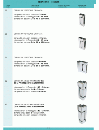 Специфікація Refrigerazione 27